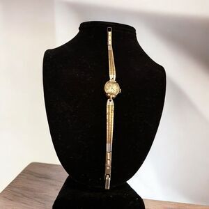 Antique Vintage 14K Gold Filled Silvana Women's Dainty Band Watch Untested